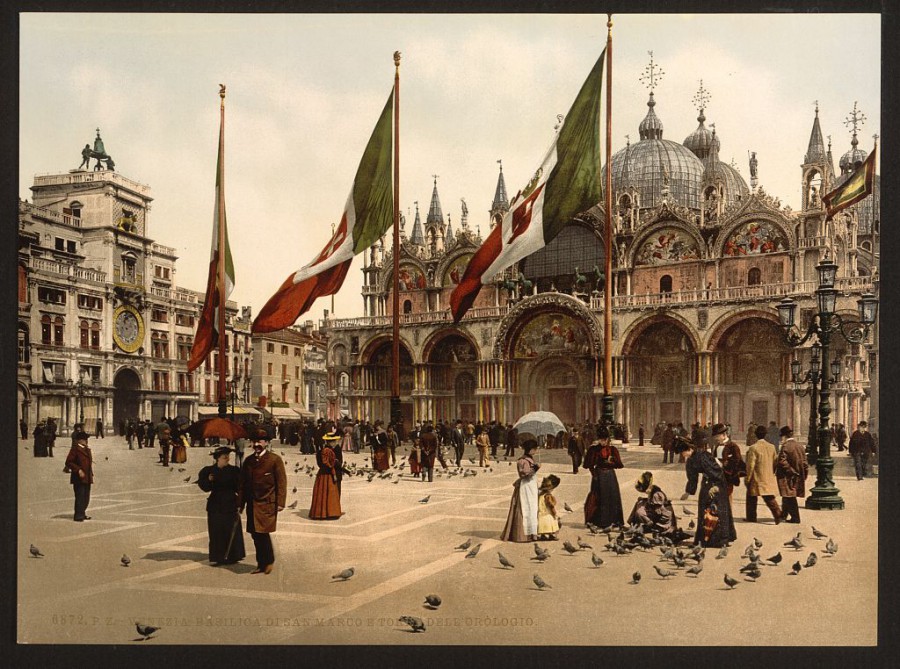 Святого  Марка Церковь и часы, Венеция, Италия