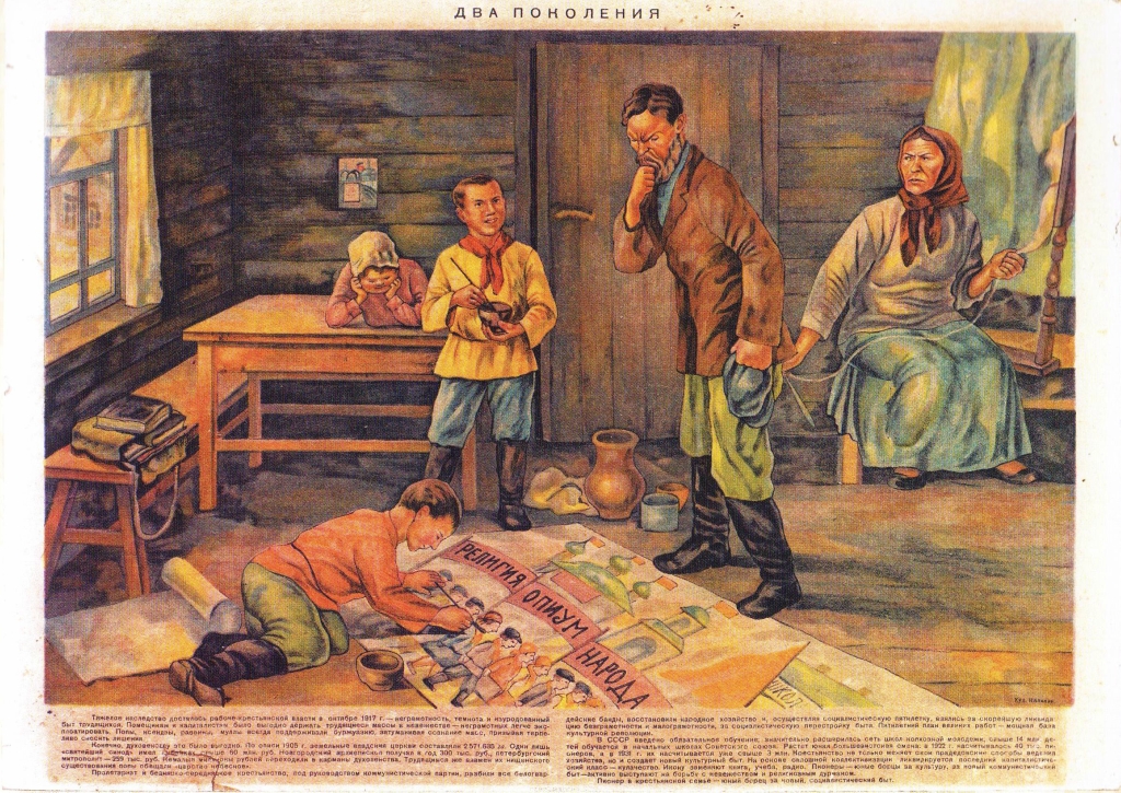 Антирелигиозные плакаты советских времён