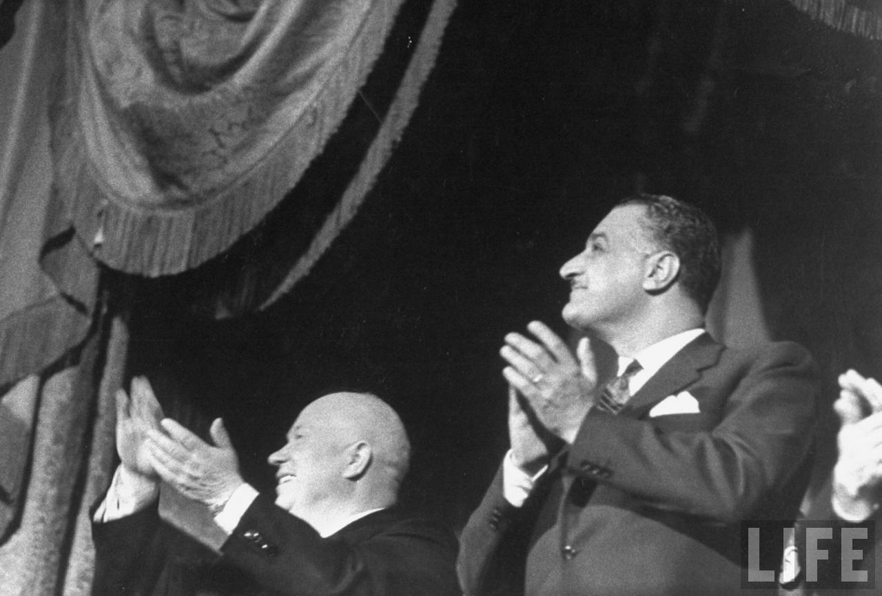 Гамаль Абдель Насер и Никита Хрущев в Большом театре.
